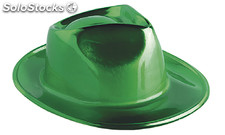 Sombrero alcapone metalizado verde, 12