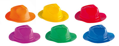 Sombrero alcapone plastico surtidos, 12