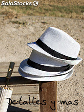 Sombrero borsalino blanco .Sombrero blanco bodas