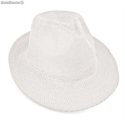 Sombrero de ala ancha blanco