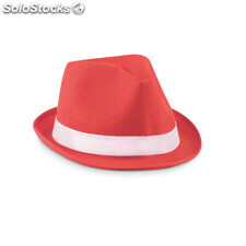 Sombrero de paja de color rojo MIMO9342-05