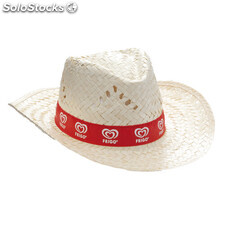 Sombrero de paja en color blanco con confortable cinta