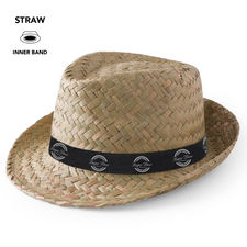 Sombrero de paja en colores blanco o verdoso