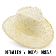 Sombrero de Paja Marfil. Sombreros para Boda