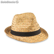 Sombrero de paja natural negro MIMO9844-03