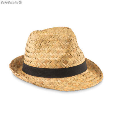 Sombrero de paja natural negro MIMO9844-03