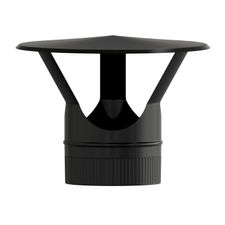 Sombrero Estufa Vitrificado Negro 200 mm. Sombrero Tubo Chimenea, Sombrero Tubo