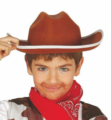 Sombrero fieltro vaquero infantil marron