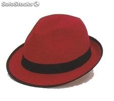 Sombrero ganster mediano rojo
