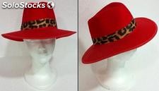 Sombrero indiana jones med. Rojo