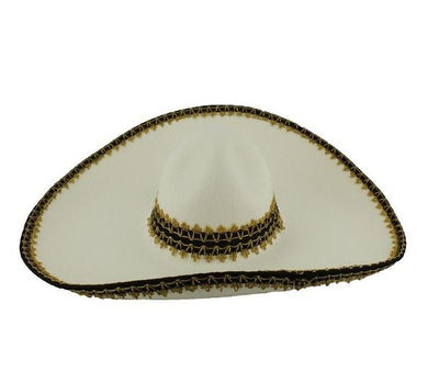 Sombrero mejicano grande blanco