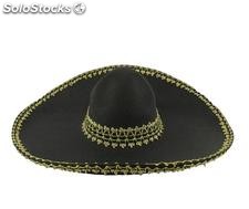 Sombrero mejicano grande negro
