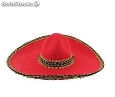 Sombrero mejicano grande rojo