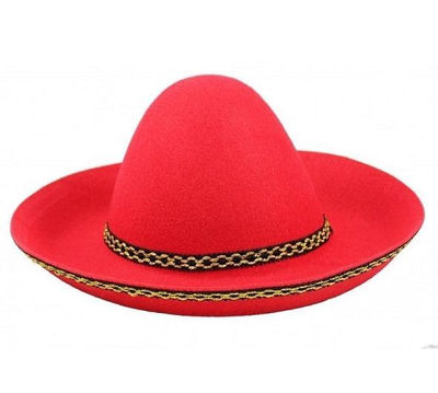 Sombrero mejicano pequeño rojo