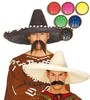 Sombrero mexicano paja 60CM. Negro