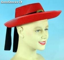Sombrero mosquetero infantil rojo