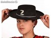 Sombrero negro heroe enmascarado pequeño