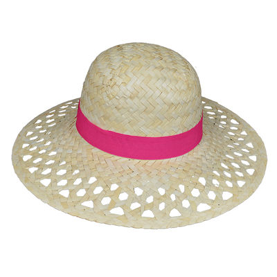 Sombrero paja mujer con cinta grabada a 1 color
