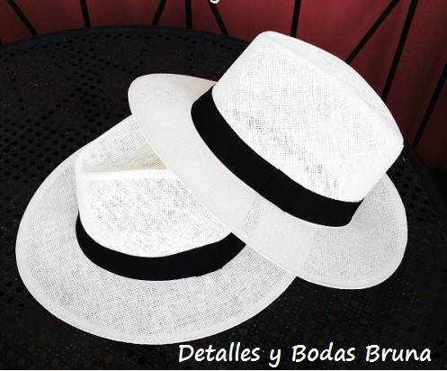 Sombrero Panamá Blanco. Sombreros Boda