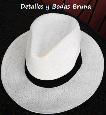 Sombrero Panamá Blanco. Sombreros Baratos Hombre Boda - Foto 2