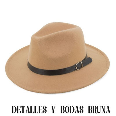 Sombrero Panamá de Lana Beige para Boda y Comunión