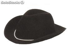 Sombrero vaquero fieltro negro