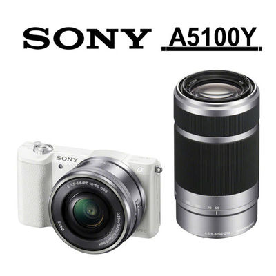 Sony Alpha Cámara A5100 con 16-50mm y 55-210mm lente gemela (dos colores)