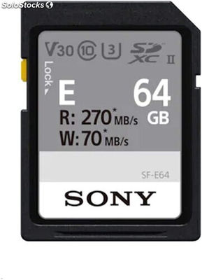 Sony sdxc e series 64GB uhs-ii Class 10 U3 V30 - SFE64