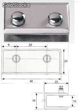 Soporte para Repisas en Vidrio Rectangular para Repisa (Par) / AN-0808