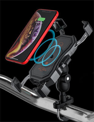 Soporte para teléfono móvil de carga inalámbrico telescópico para motocicleta