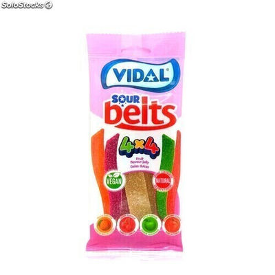 Sour Belts 4x4 100g Vidal