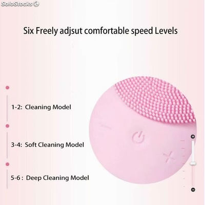 Spazzola detergente viso silicone cura della pelle personale donna - Foto 5