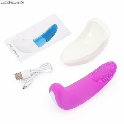 Spazzola facciale elettrica in silicone rosa spazzola detergente per la pelle - Foto 5