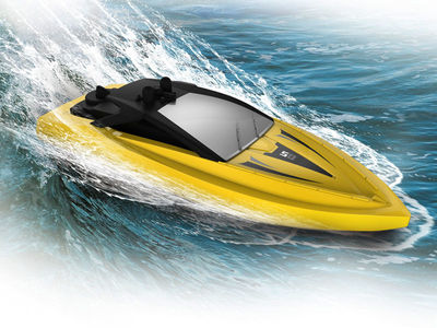 Speed Boat syma Q5 mini boat 2.4G 2-Kanal (Geschwindigkeit 8 km/h) - gelb