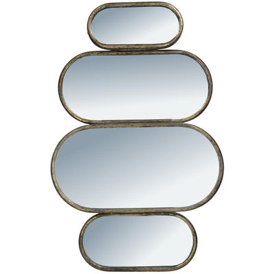 Spiegel difference Oval Metall Braun
