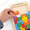 Spielen wit holz - puzzle stücke farben - 33 x 28 cm - Foto 3