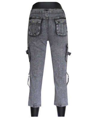 Spodnie damskie jeansowe 3/4 bojówki rybaczki - Zdjęcie 3