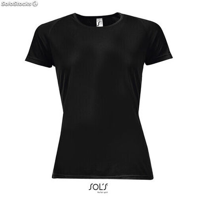 Sporty camiseta mujer 140g Negro/ Negro Opaco xs MIS01159-bk-xs