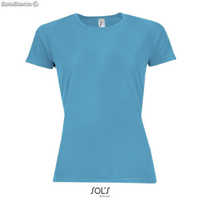 Sporty t-shirt senhora 140g Aqua l MIS01159-aq-l