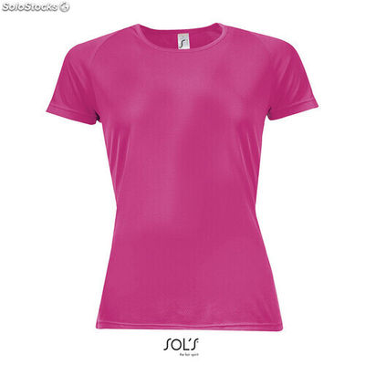 Sporty t-shirt senhora 140g rosa neón 2 xs MIS01159-np-xs