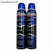 Spray déodorant Invisible Williams (2 pcs) (200 ml)