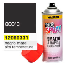 Spray Pintura Resistente Altas Temperaturas Negro Mate 400 ml.