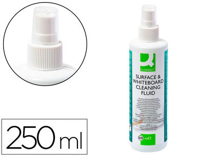 Spray q-connect limpiador de pizarras blancas bote de 250 ml.
