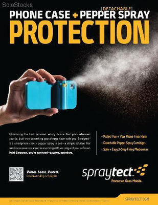 Spraytect cover de cellular iphone 4/4s con cartucho de gas pimienta removible - Foto 3