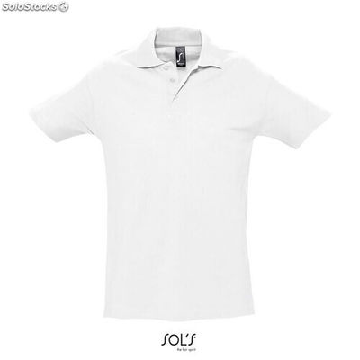 Spring ii polo hombre 210g Blanco s MIS11362-wh-s