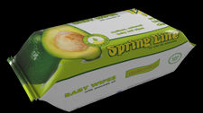 Spring line baby wet wipes avocado label 120PCS