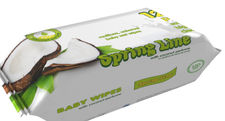 Spring line baby wet wipes coconut label 120PCS