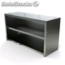 Stainless steel wall shelf unit - smooth stainless steel shelves length cm 150 -