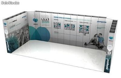 Stand Modular Ecológico de Cartón 2 x 3 m con Impresión - Foto 4