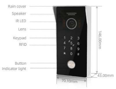 Standalone Video Intercom Door Bell Camera System